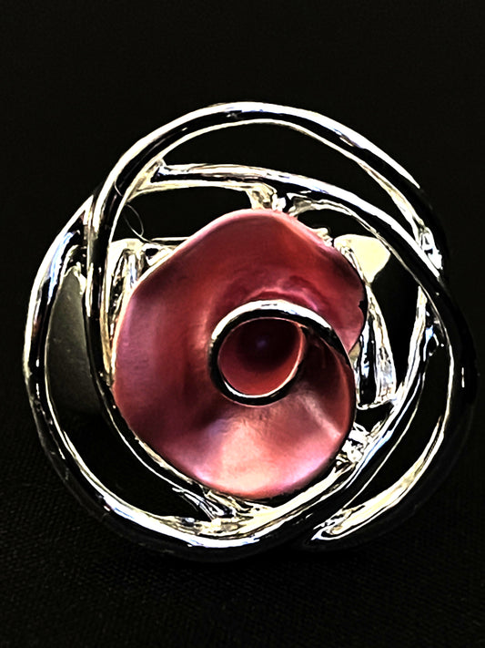 Ring One-size Silver/Pink