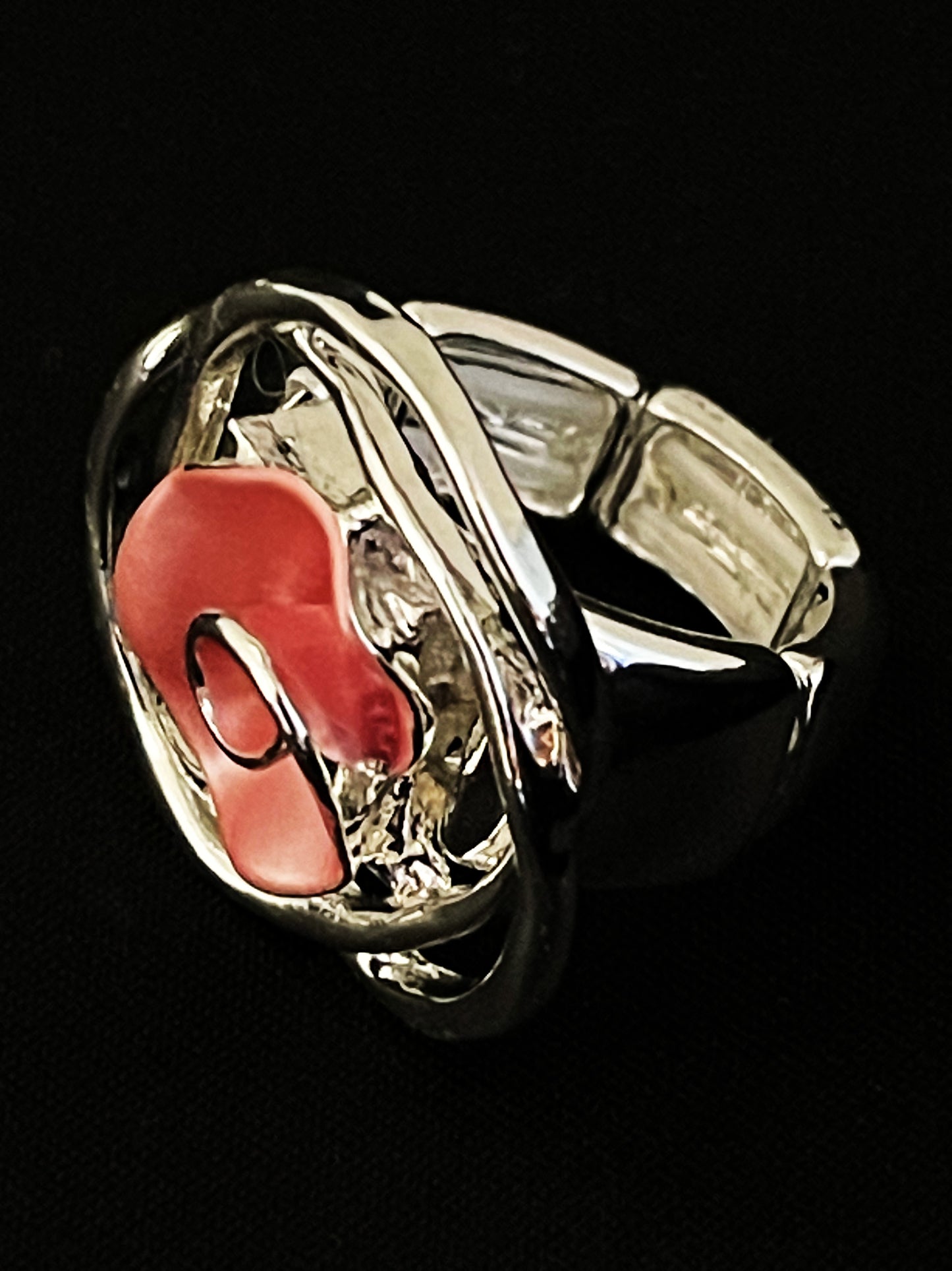 Ring One-size Silver/Pink