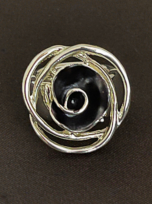 R Flower Silver/Black